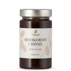 Скляна пляшка фінікового сиропу «Їжеко» 300 мл