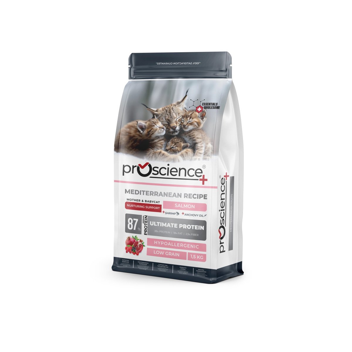 Сухий корм для вагітних, лактуючих кішок та кошенят ProScience Mother & Baby Cat Salmon, 1,5 кг