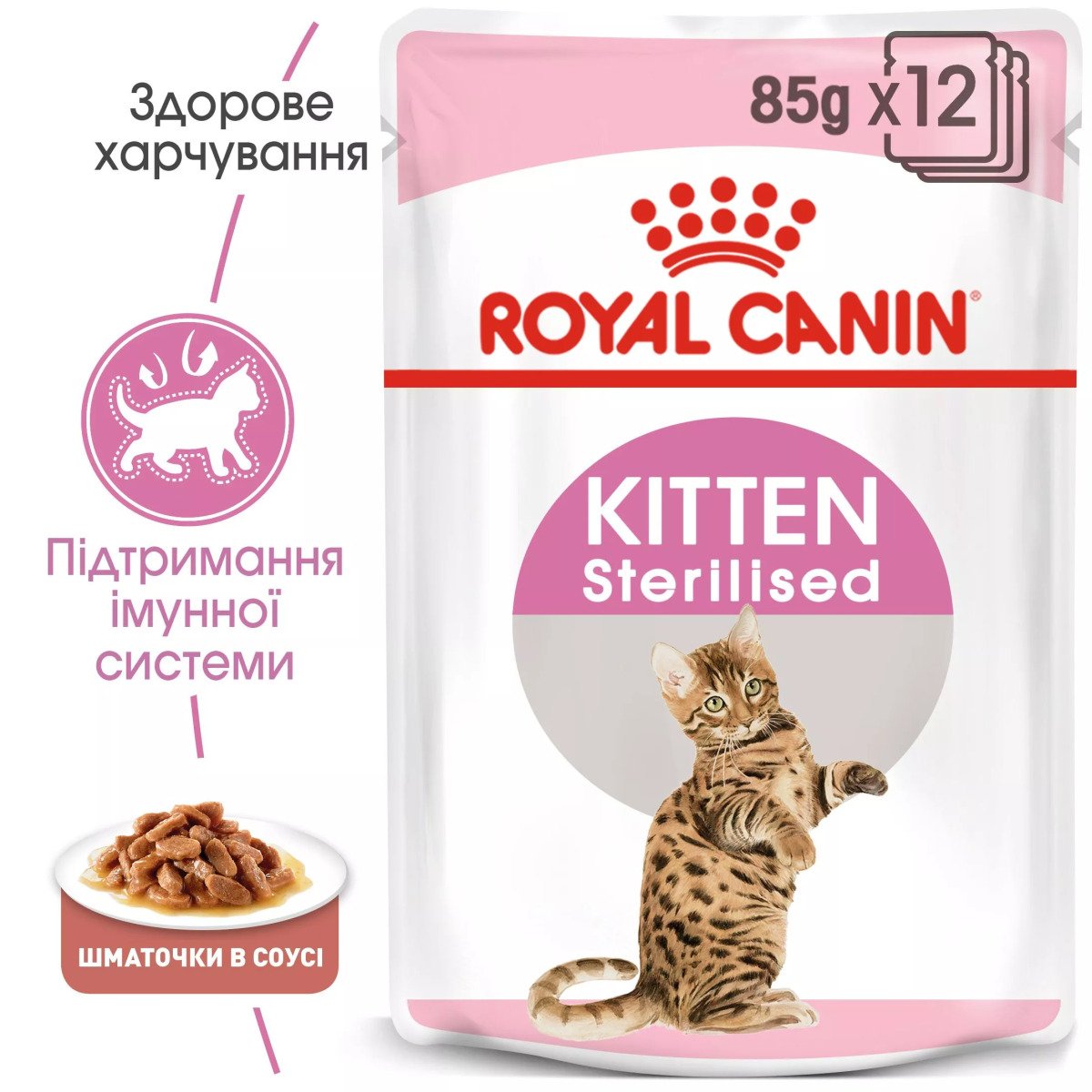 Вологий корм для кошенят Royal Canin Kitten Sterilised, 85 г
