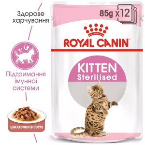 Вологий корм для кошенят Royal Canin Kitten Sterilised, 85 г