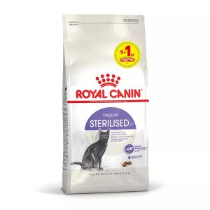 Сухий корм для стерилізованих котів Royal Canin Sterilised, акційна упаковка 10 кг (9 кг + 1 кг у подарунок)