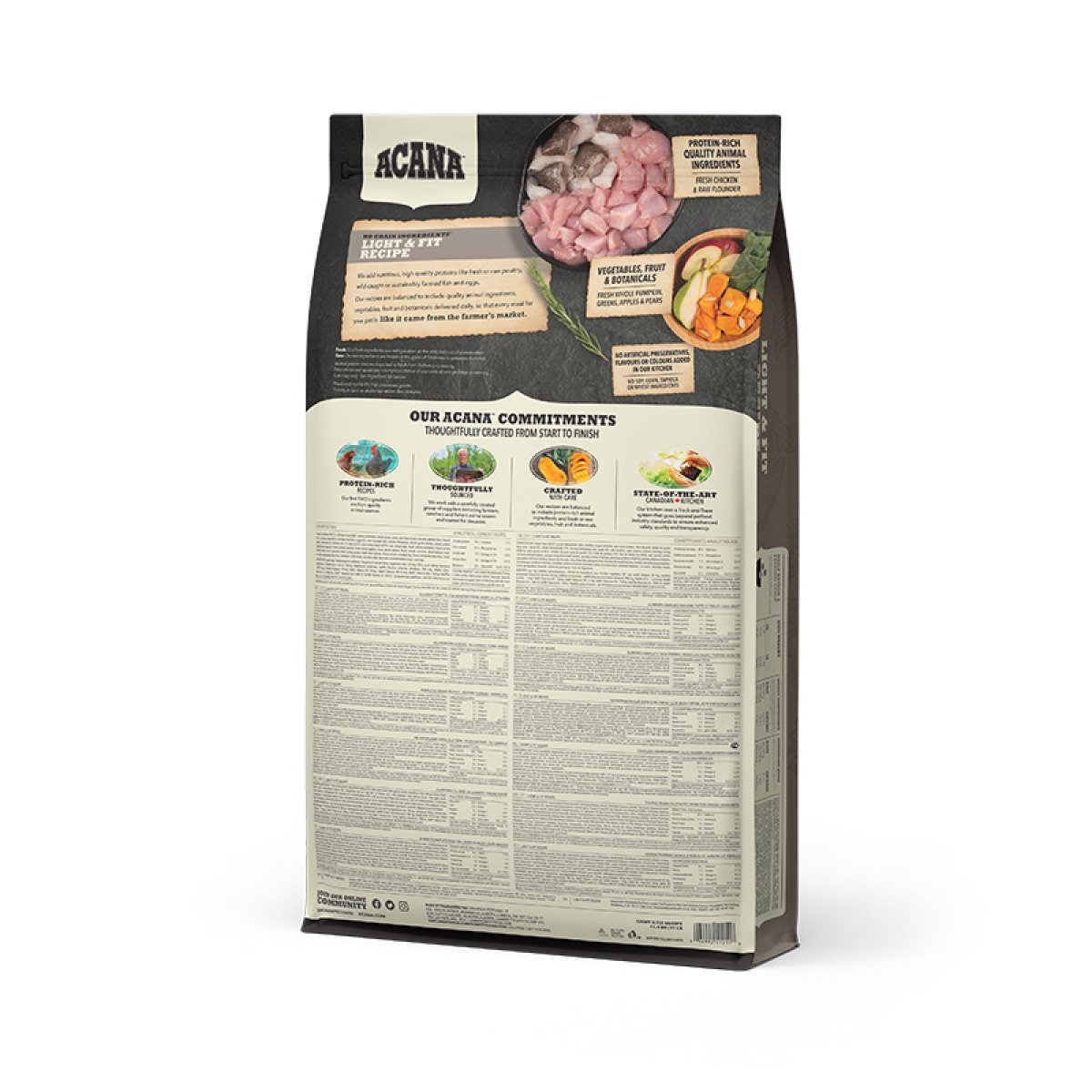 Сухий беззерновий корм для дорослих собак ACANA Light & Fit Recipe, 11.4 кг