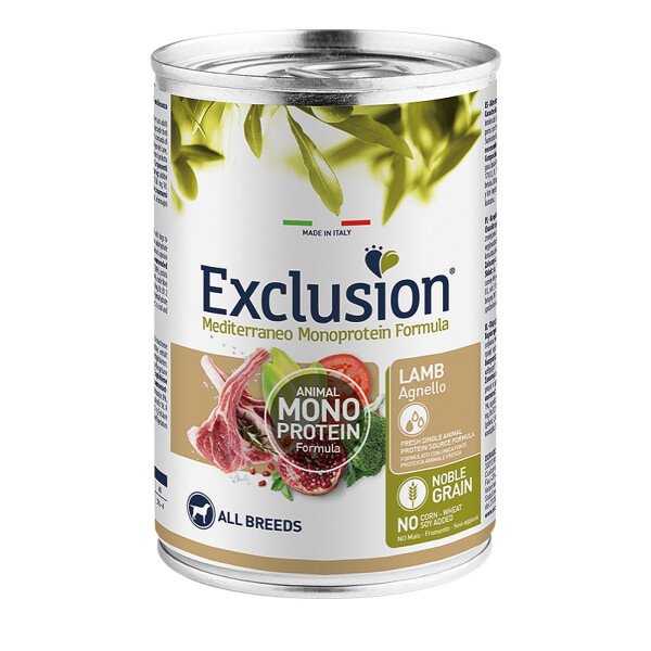 Вологий корм для собак Exclusion з ягням, 400 г