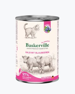 Baskerville Телятина з чорницею — вологий корм для кошенят, 400 г