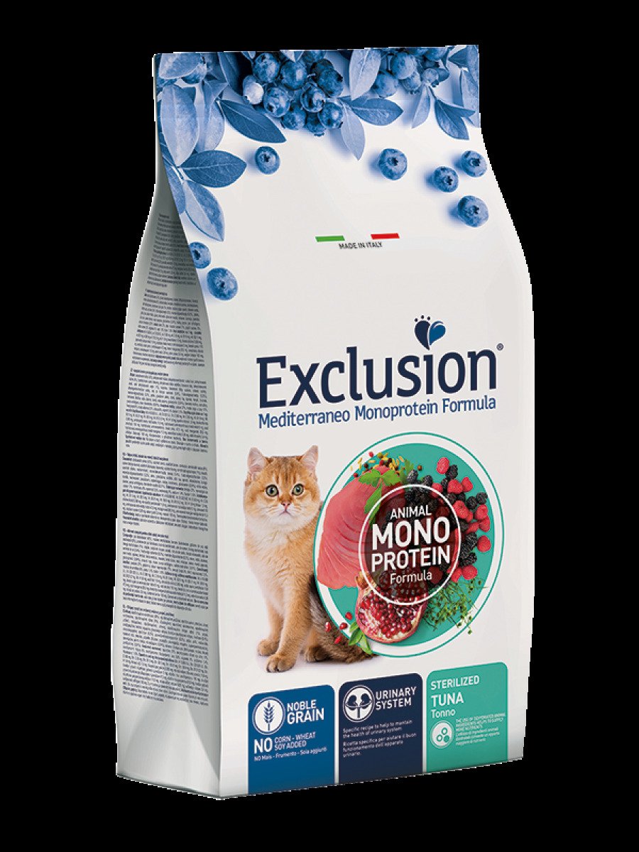 Exclusion Mediterraneo Noble Grain Cat Tuna, Сухий корм для стерилізованих котів 12 кг