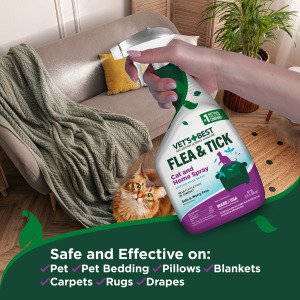 VET`S BEST Flea&Tick Home Spray for CATS Cottonspice 945 мл