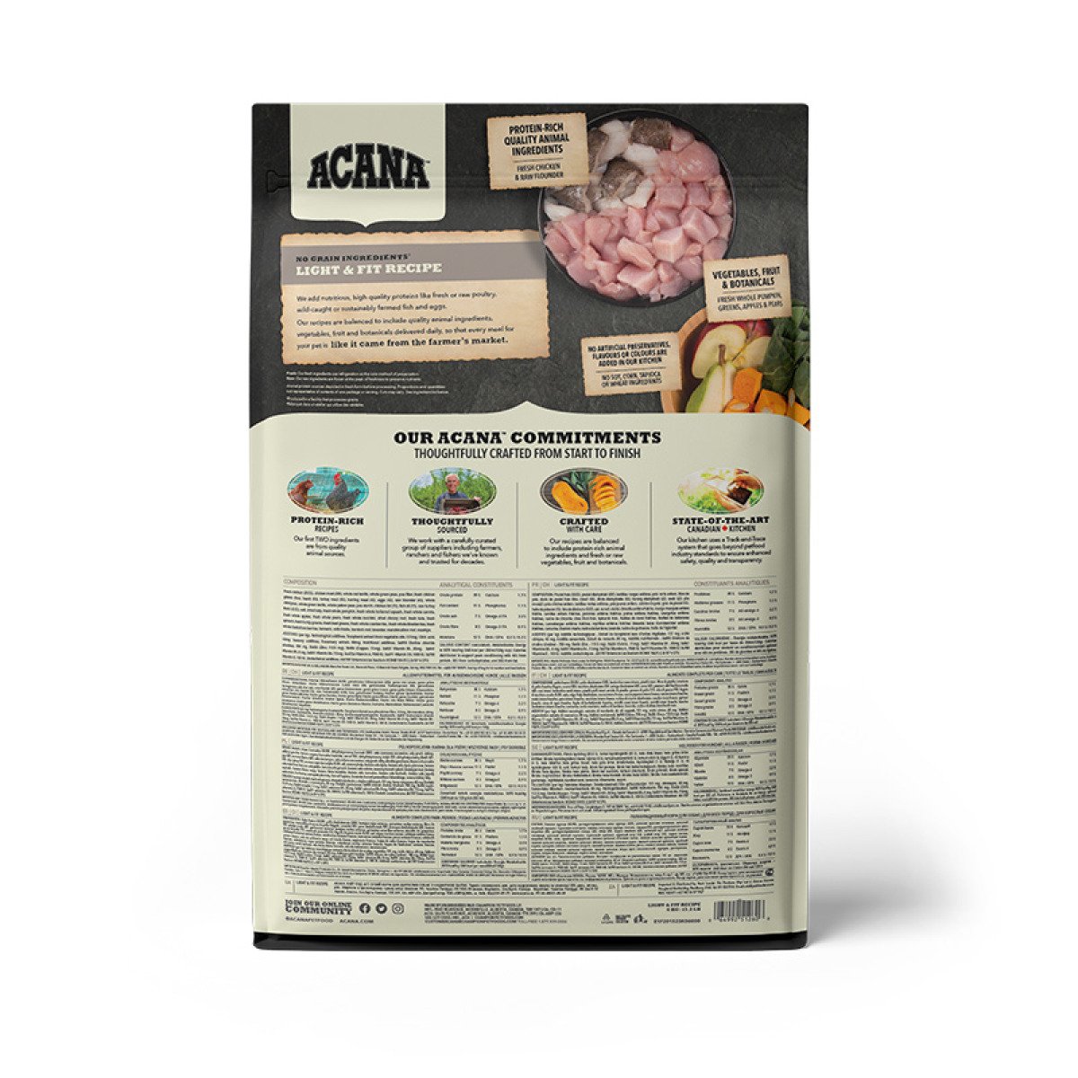 Сухий беззерновий корм для дорослих собак ACANA Light & Fit Recipe, 6 кг
