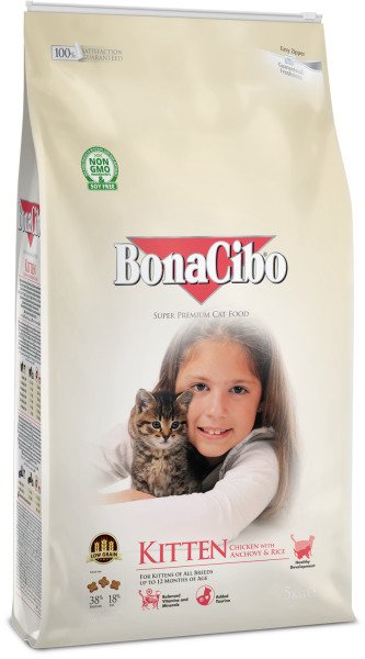 BonaCibo Kitten Chicken&Rice with Anchovy 5 kg
