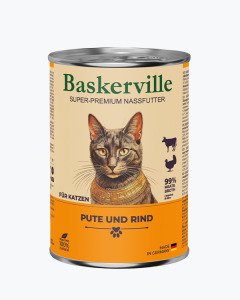 Baskerville Індичка та яловичина — вологий корм для котів, 400 г