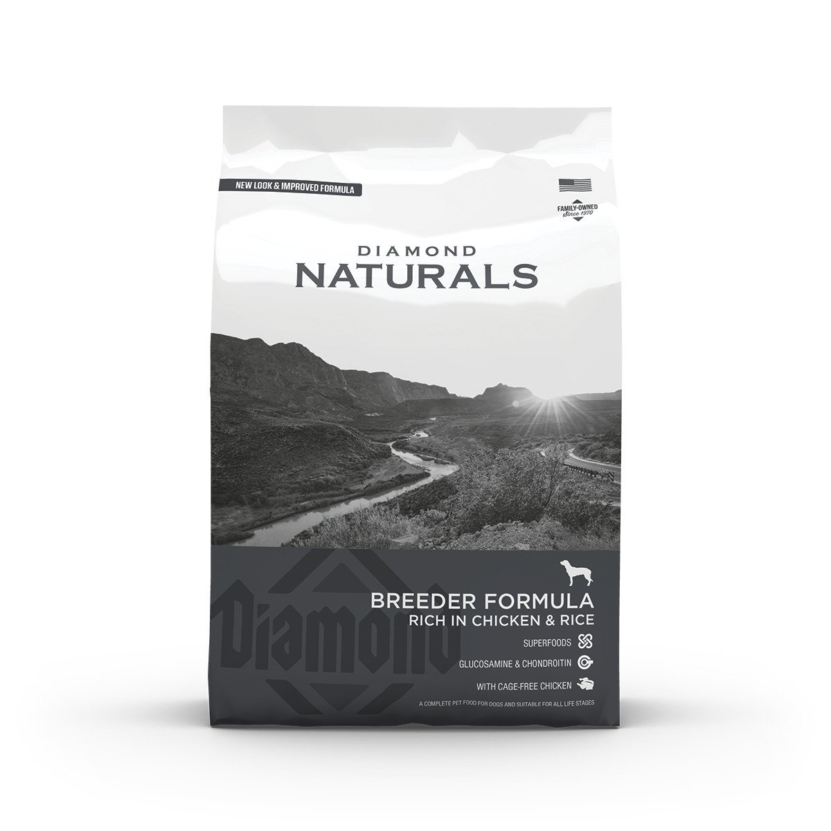Сухий корм для собак і цуценят Diamond Naturals Breeder Formula Chicken & Rice, 20 кг