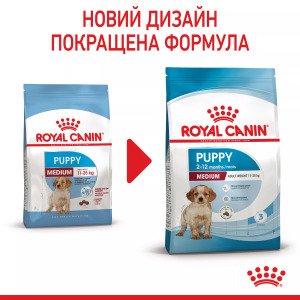 Сухий корм для цуценят середніх порід Royal Canin Medium Puppy, 15 кг