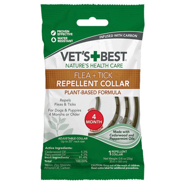 VET`S BEST Flea&Tick Repellent Dog Collar 1шт 60 см