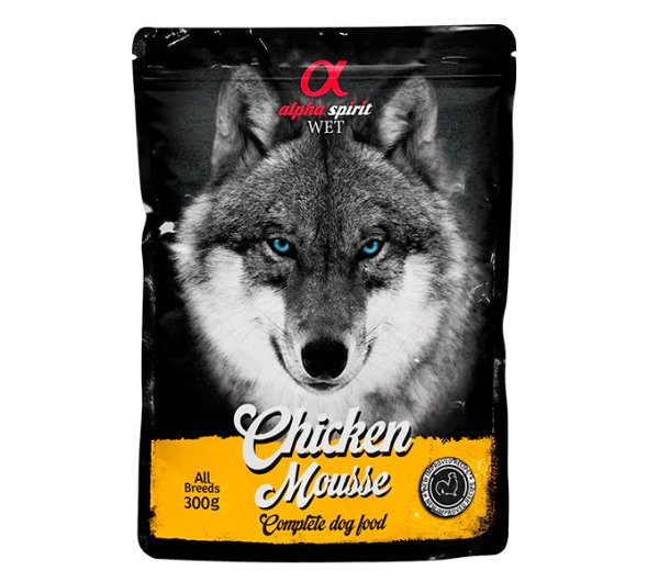 ALPHA SPIRIT POUCH CHICKEN MOUSSE/Вологий корм д/собак Чікен Мусс 300г