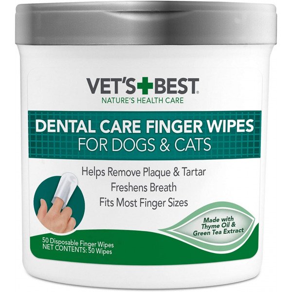 VET`S BEST Dental Care Finger Wipes (50 шт)