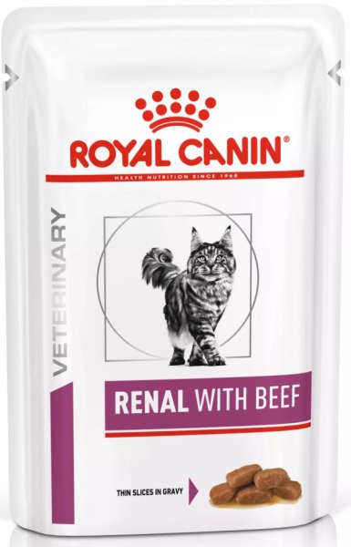 Вологий корм для котів Royal Canin Renal With Beef Pouches, 85 г