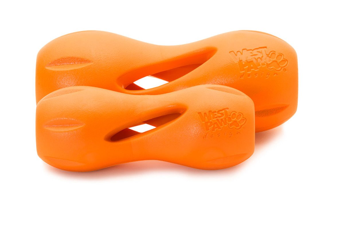 Іграшка для собак Qwizl Small Tangerine/Квізл д/ласощів малий оранжевий 14см