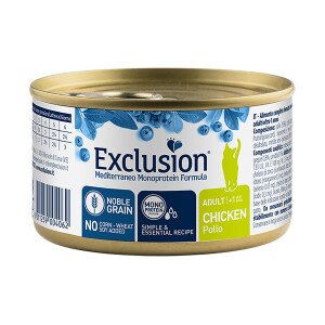 Вологий корм для дорослих котів Exclusion Mediterraneo Adult Cat Chicken, 85 г (паштет із куркою)