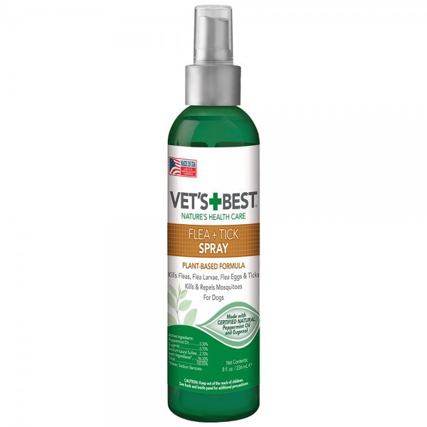 VET`S BEST Natural Flea & Tick Spray 236 мл