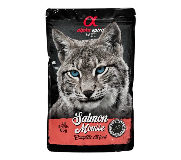 ALPHA SPIRIT POUCH SALMON MOUSSE/Вологий корм д/котів Сальмон Мусс 85г