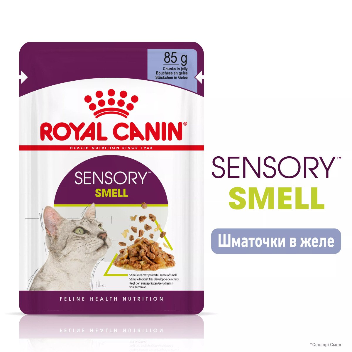 Вологий корм для котів Royal Canin Sensory Smell Chunks In Jelly, 85 г