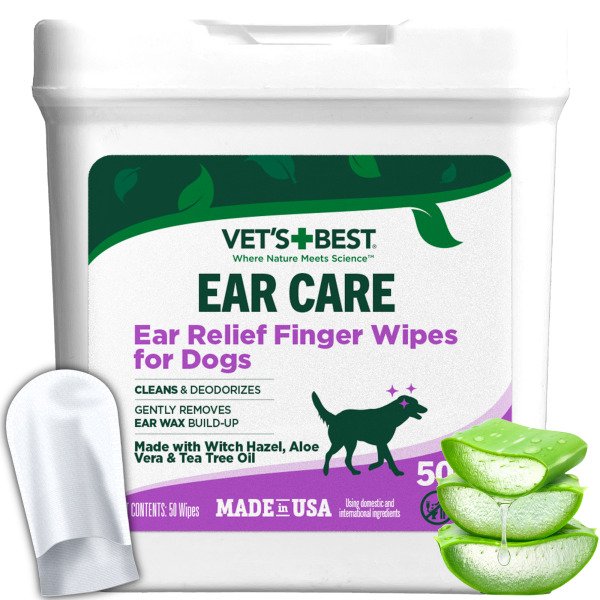 VET`S BEST Ear Relief Finger Wipes (50 шт)