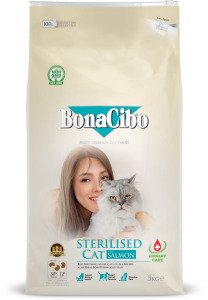 BonaCibo Adult Cat Sterilised Salmon 5 kg
