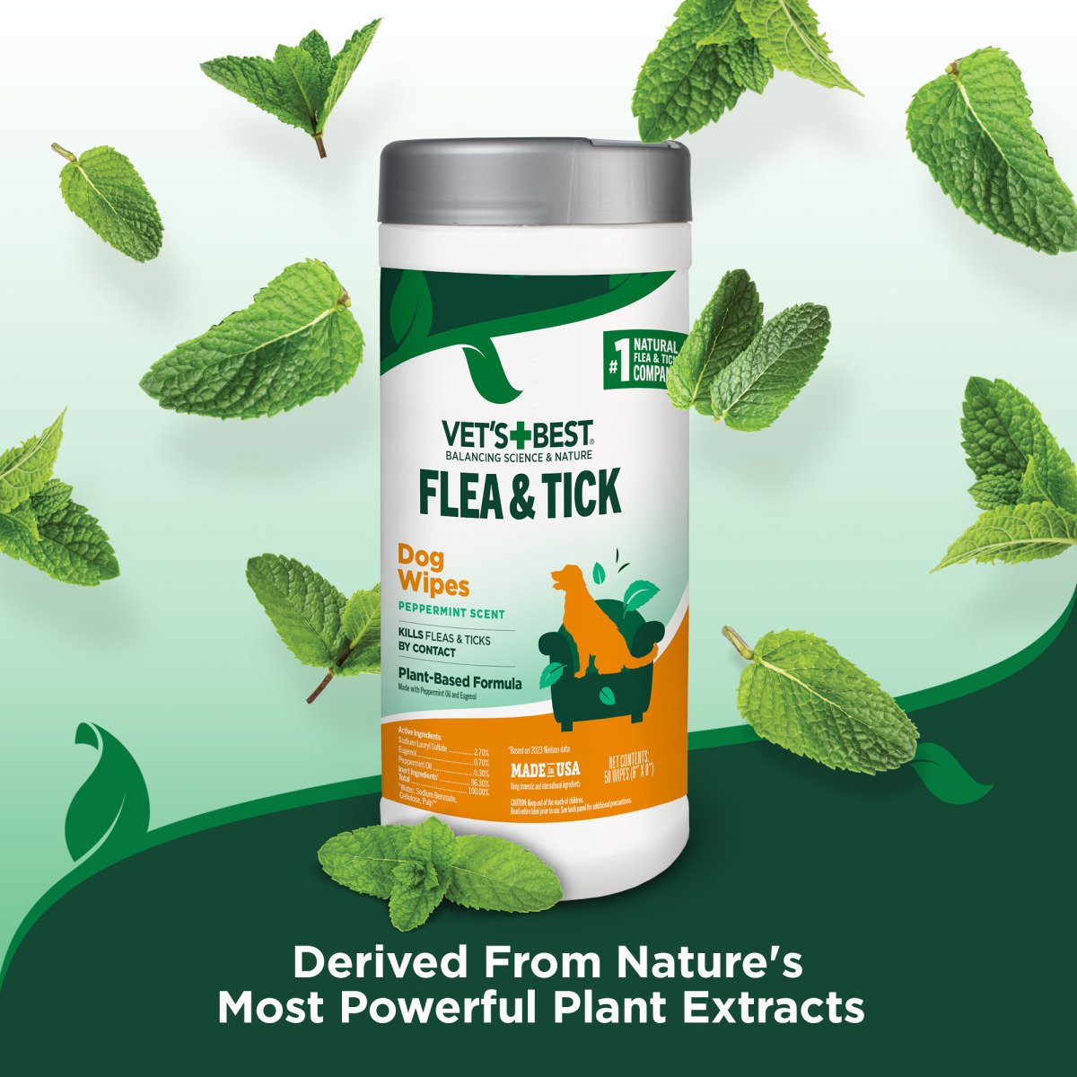 VET`S BEST Flea&Tick Wipes 50 шт