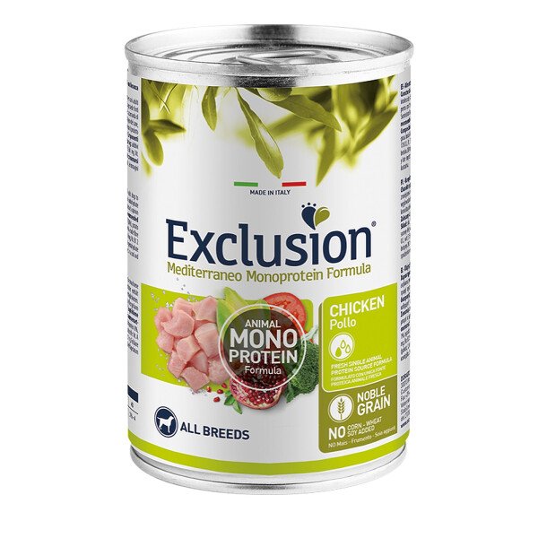 Вологий корм для собак Exclusion з куркою, 400 г