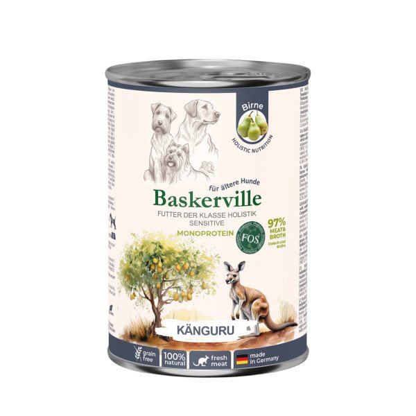 Baskerville HF FOS SENSITIVE Monoprotein Känguru Кенгуру 400г
