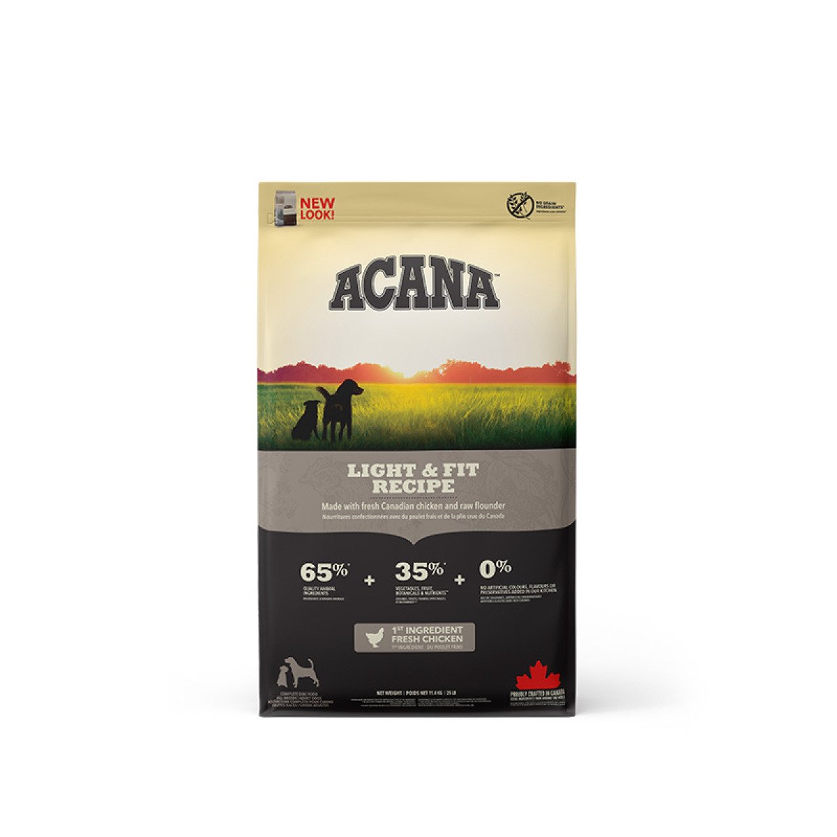 Сухий беззерновий корм для дорослих собак ACANA Light & Fit Recipe, 11.4 кг