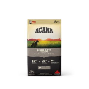 Сухий беззерновий корм для дорослих собак ACANA Light & Fit Recipe, 11.4 кг