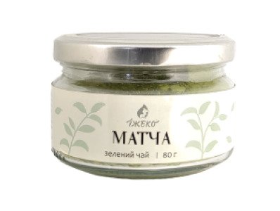 Матча - Чай зелений порошковий китайський Їжеко , 80 г у скляній банці twist-off