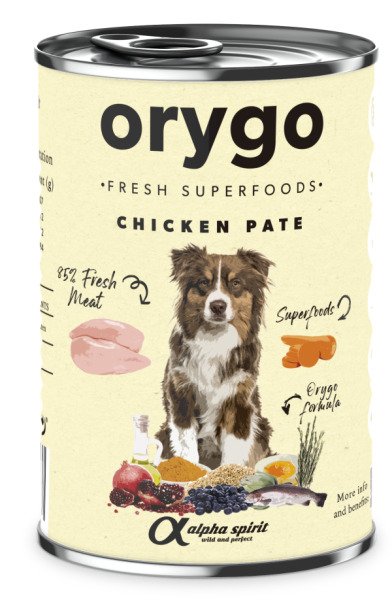 ORYGO WET CHICKEN W/CARROT/консерва д/собак Оріго Чікен виз Керротс 400г.