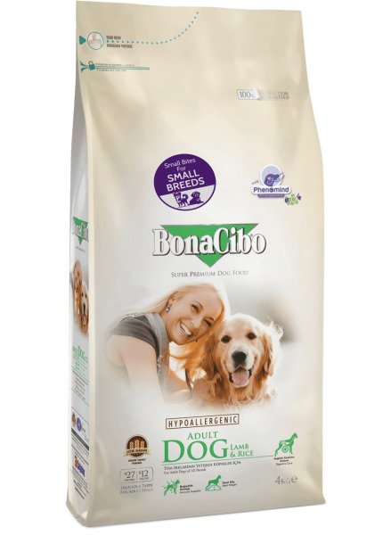 BonaCibo Adult Dog Small Breed Lamb&Rice 4 kg