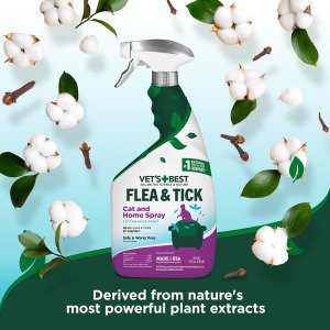 VET`S BEST Flea&Tick Home Spray for CATS Cottonspice 945 мл