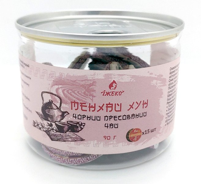 Мініточа чорний пресований Менхай Хун 6 г 15 шт (PET)
