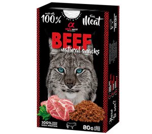 AS CAT NATURAL SNACK BEEF/Н/в ласощі д/котів Натурал Снек виз Біф 80 г