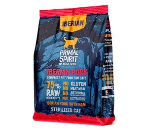 PRIMAL SPIRIT IBERIAN HAM CAT FOOD/Повнораціонний корм д/котів Іберіан Хем 1кг