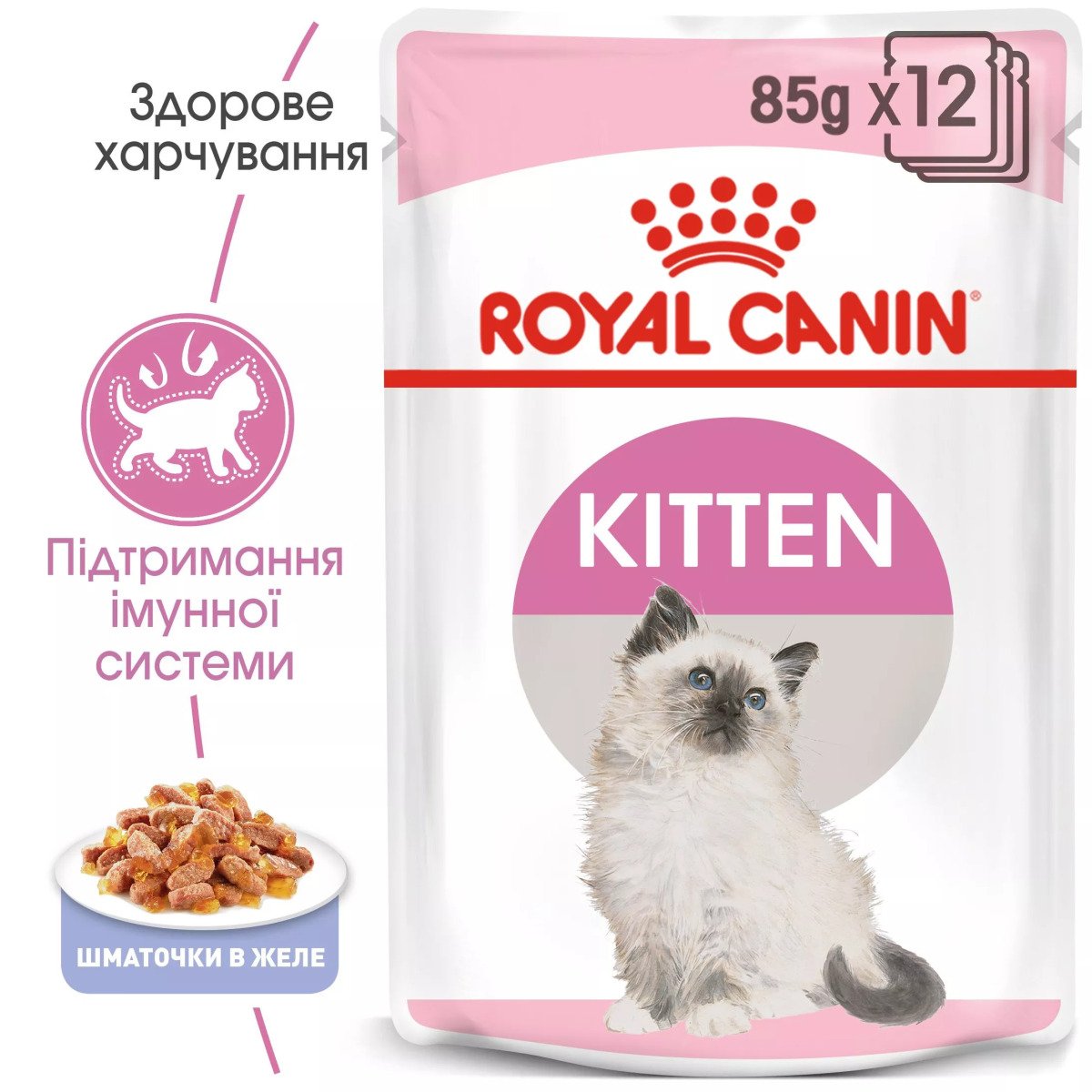 Вологий корм для кошенят Royal Canin Kitten Instinctive In Jelly, 85 г