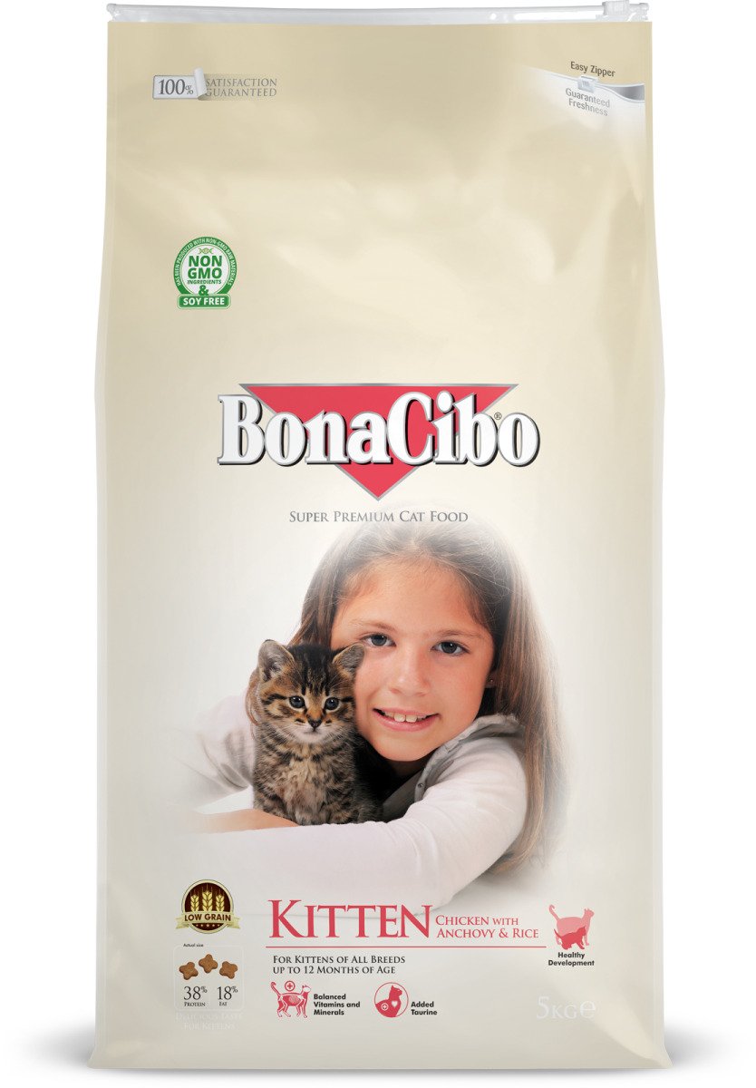 BonaCibo Kitten Chicken&Rice with Anchovy 5 kg
