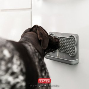 DEXAS Килимок силіконовий для ласощів і лизання горизонтальний (світло сірий)