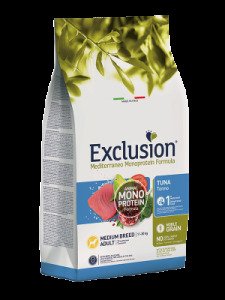 Сухий корм для собак середніх порід Exclusion Adult Tuna Medium Breed, 12 кг