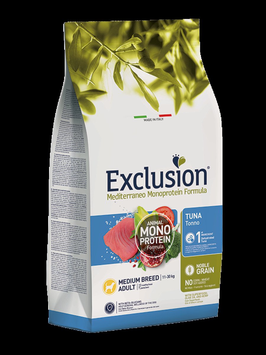 Сухий корм для собак середніх порід Exclusion Adult Tuna Medium Breed, 3 кг