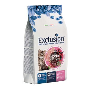 Сухий корм для кошенят Exclusion Mediterraneo Kitten Chicken, 1.5 кг (з куркою та рисом)