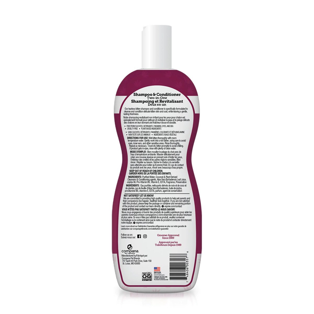 ESPREE Gentle Fresh Kitten Shampoo&Conditioner 2in1 355 мл