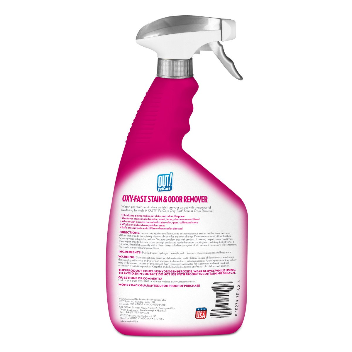 Кисневий засіб для видалення плям і запахів тварин OUT! PetCare Oxy-Fast Stain & Odor Remover, 945 мл