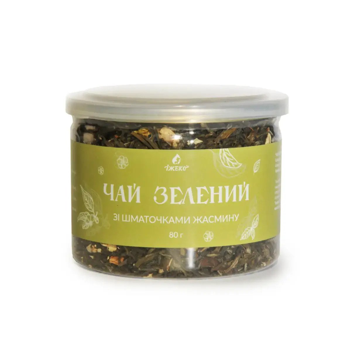 Чай зелений зі шматочками жасмину 80 г (EASY OPEN)
