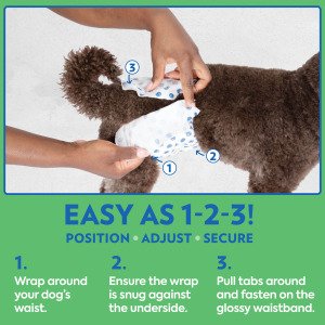Одноразові гігієнічні підгузки-пояси для собак (кобелів) OUT! PetCare Comfort-Dri Male Wraps XS/S, 12 шт.