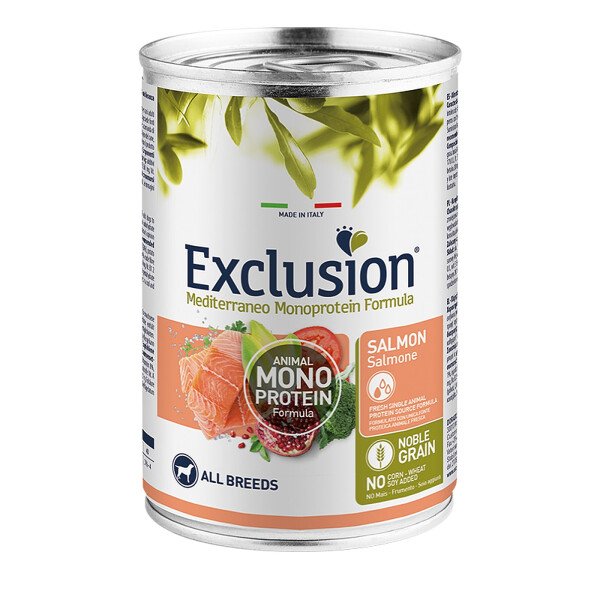 Вологий корм для дорослих собак усіх порід Exclusion Mediterraneo Adult Salmon, 400 г (паштет із лососем)