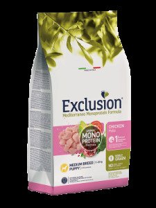 Сухий корм для цуценят середніх порід Exclusion Puppy Chicken Medium Breed, 3 кг